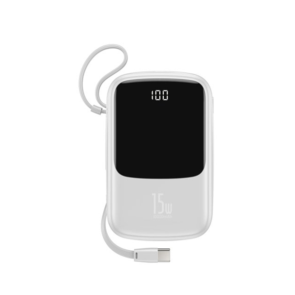 BASEUS QPOW DIGITAL DISPLAY POWER BANK 10000MAH TYPE-C/LIGHTNING