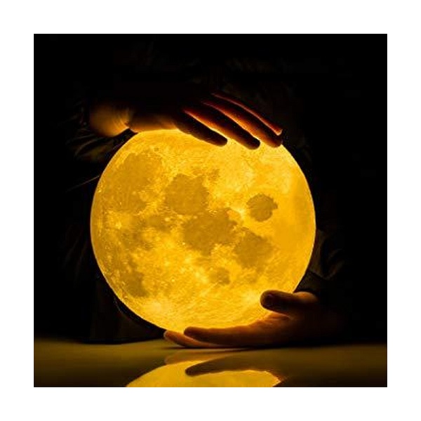 Multi Color 3D Print Moon Lamp