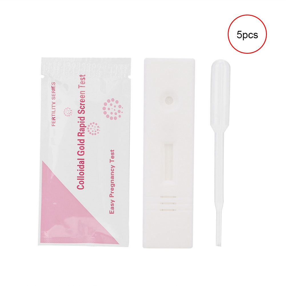 5 pcs HCG Early Pregnancy Test God Colloid Strip Quick screen detection for women