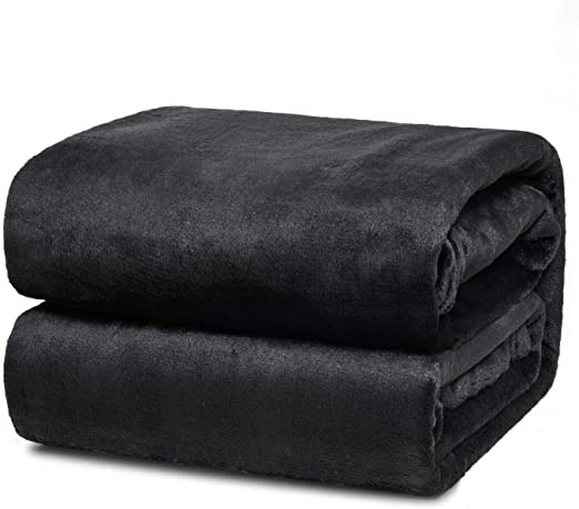 Winter Microfiber Bed Blanket - BLACK
