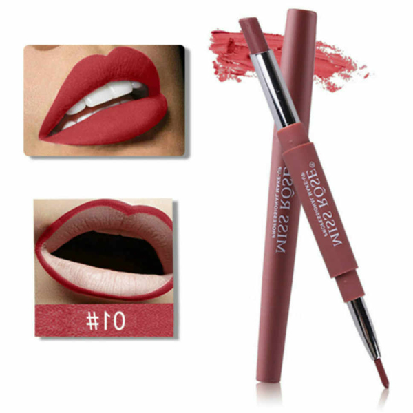 MISS ROSE 2 IN 1 Waterproof Matte Lip Liner With Lipstick