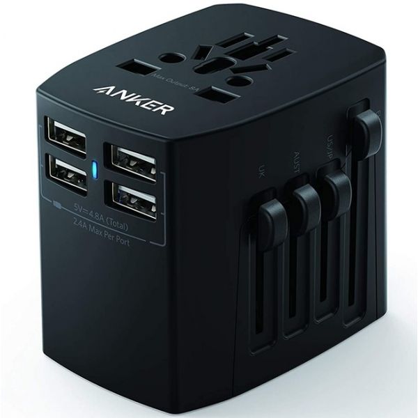 ANKER UNIVERSAL TRAVEL ADAPTER WITH 4 USB PORTS