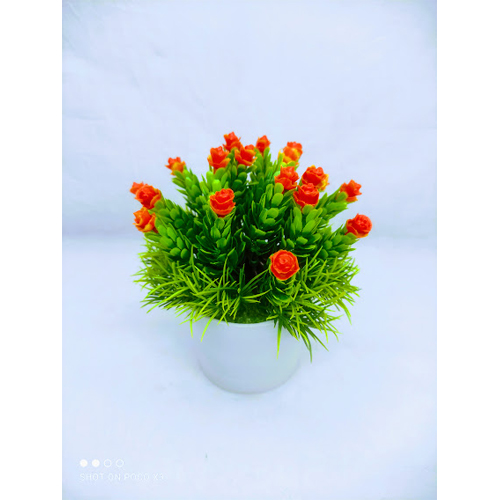 Artificial Flower & plant in plastic vases --15-17 cm