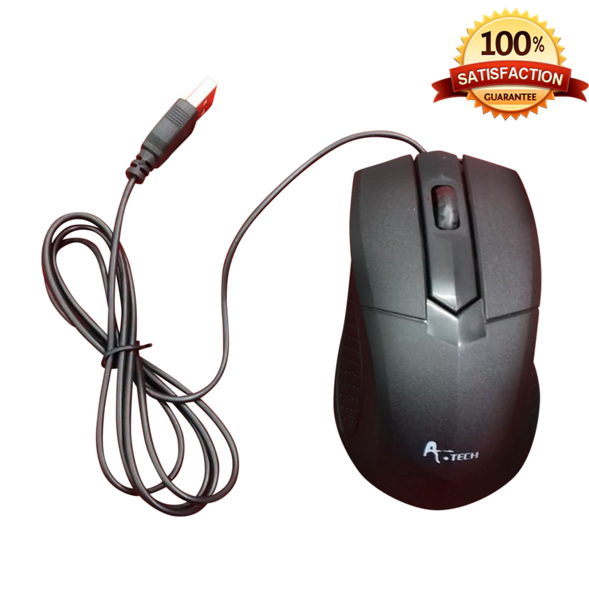 Atech AT-M262 Optical Wired Usb Mouse - Black
