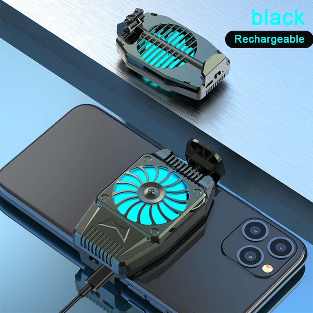 BlueWow H15 New Fashion Universal Mobile Phone Radiator Processor Adjustable Portable Charging Silent Phone Portable Light Cooling Cold Phone Cooler Phone Cooling Artifact Radiator fan cooler phone