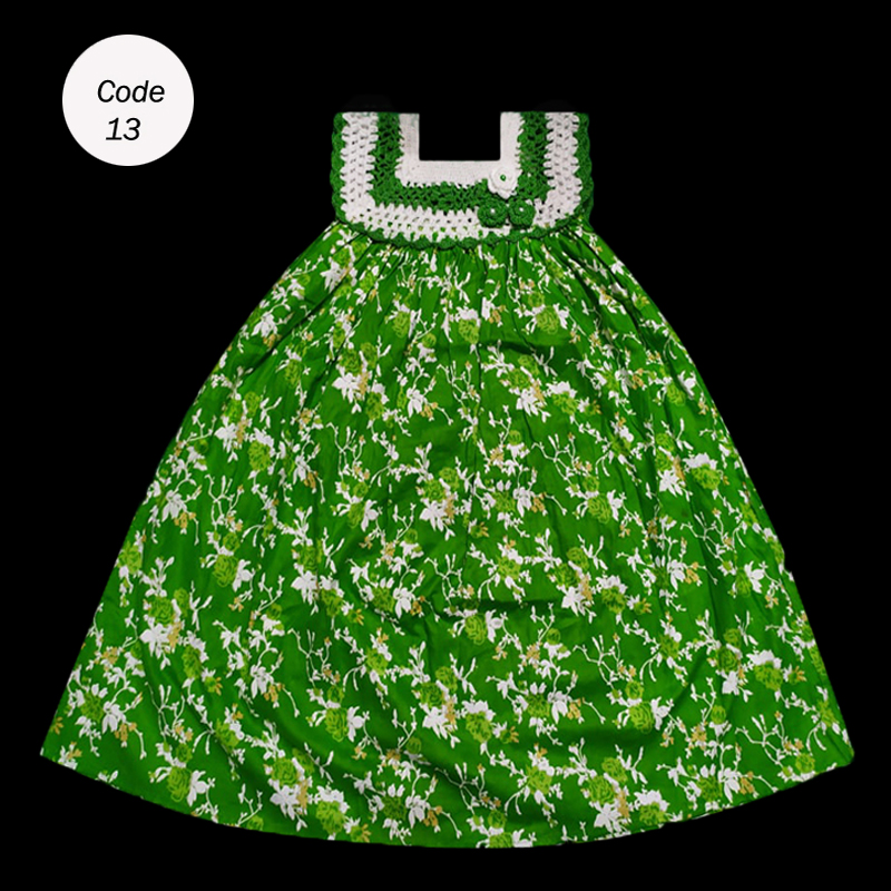 Children Kids Baby Girls Comfortable Cotton Print Frock Dress Clothes Outfits Set Summer Collection