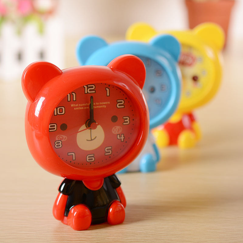 Cute teddy table clock/ alarm clock
