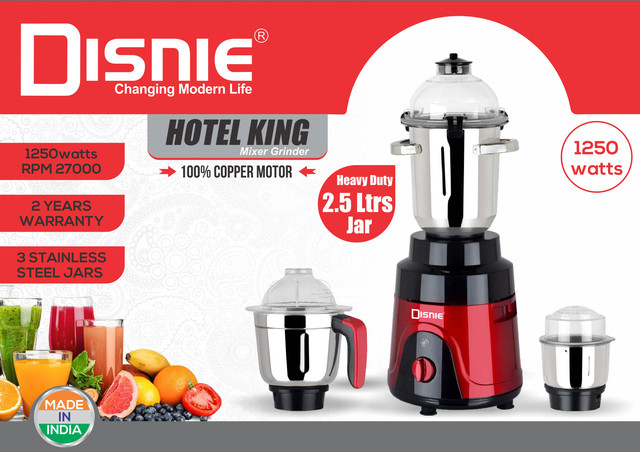 Disnie Mixer Grinder & Blender Hotel King 1250 Watts