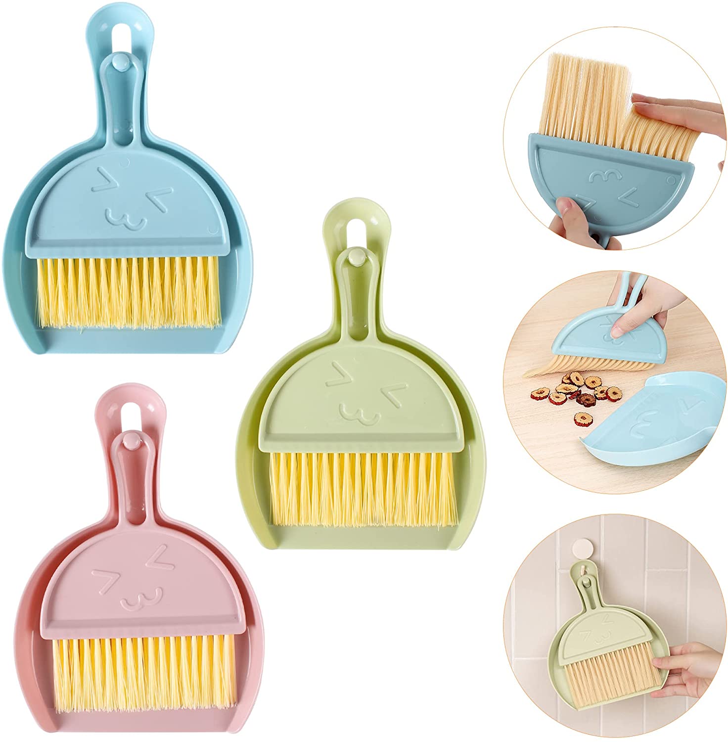 Dustpan and Brush Set, 1Pcs Mini Cleaning Dustpan and Broom Portable Sweeper with Hand Broom Brush for Computer