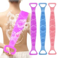 Silicone Brushes Bath Towels Rubbing Back Mud Peeling Body Massage Shower Magic Brush Flexible Scrubber | Random Colour