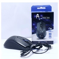 Atech AT-M262 Optical Wired Usb Mouse - Black