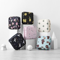 Yfashion Portable Sanitary Pads Bag Large Capacity ravel Cosmetic Napkin Storage Pouch Style:ibetan Flamingo