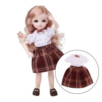 3x Dolls Clothes Mini Dress Cloth DIY for 31cm Doll Kids Toys Without Doll