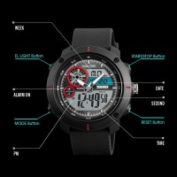 SKMEI New Men Sports Watches Digital Fashion Watch EL Light Dual Display Watch Alarm Chrono Sport 50M Waterproof Wristwatches 1361