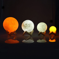 Multi Color 3D Print Moon Lamp