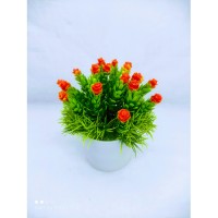 Artificial Flower & plant in plastic vases --15-17 cm