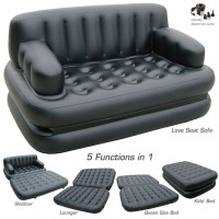 Bestway Brand Air Inflatable 5 In 1 Double Sofa Cum Bed with Free Electric Auto Pumper