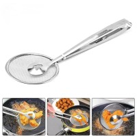 Fry Tool Filter Spoon Snack Strainer with Clip ,