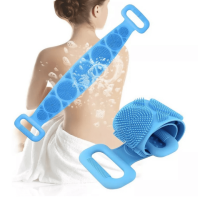 Silicone Brushes Bath Towels Rubbing Back Mud Peeling Body Massage Shower Magic Brush Flexible Scrubber | Random Colour