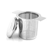 Tea Infuser Stainless Steel with lid as Drip Tray Tea Strainer Mesh tea filter
