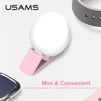USAMS LED SELFIE COLORFUL FILL-LIGHT WITH ADJUSTABLE CLIP USB CHARGING