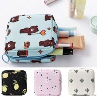 Yfashion Portable Sanitary Pads Bag Large Capacity ravel Cosmetic Napkin Storage Pouch Style:ibetan Flamingo