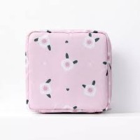 Yfashion Portable Sanitary Pads Bag Large Capacity ravel Cosmetic Napkin Storage Pouch Style:ibetan Flamingo