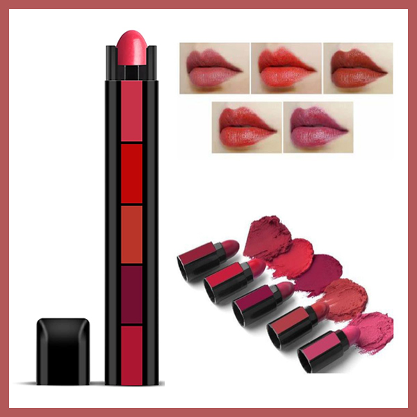 Hudamoji 5 in 1 Matte Moisturizing Portable Lipstick