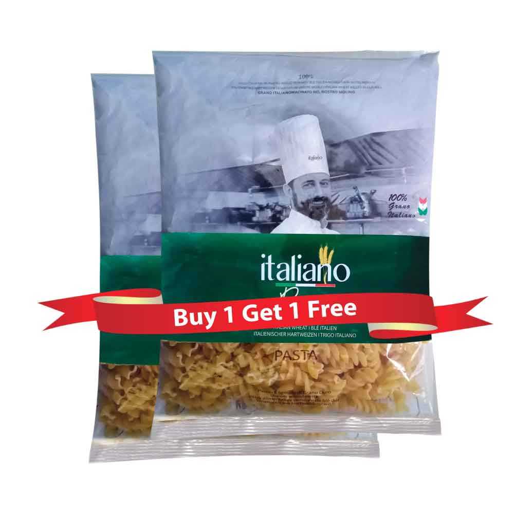 Italiano Pasta Fussilli 500gm (Buy 1 Get 1 Free)