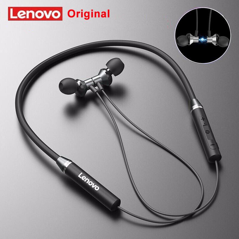 Lenovo Wireless Headsets He05 Magnetic Hanging Bluetooth 5.0 Call Noise Reduction
