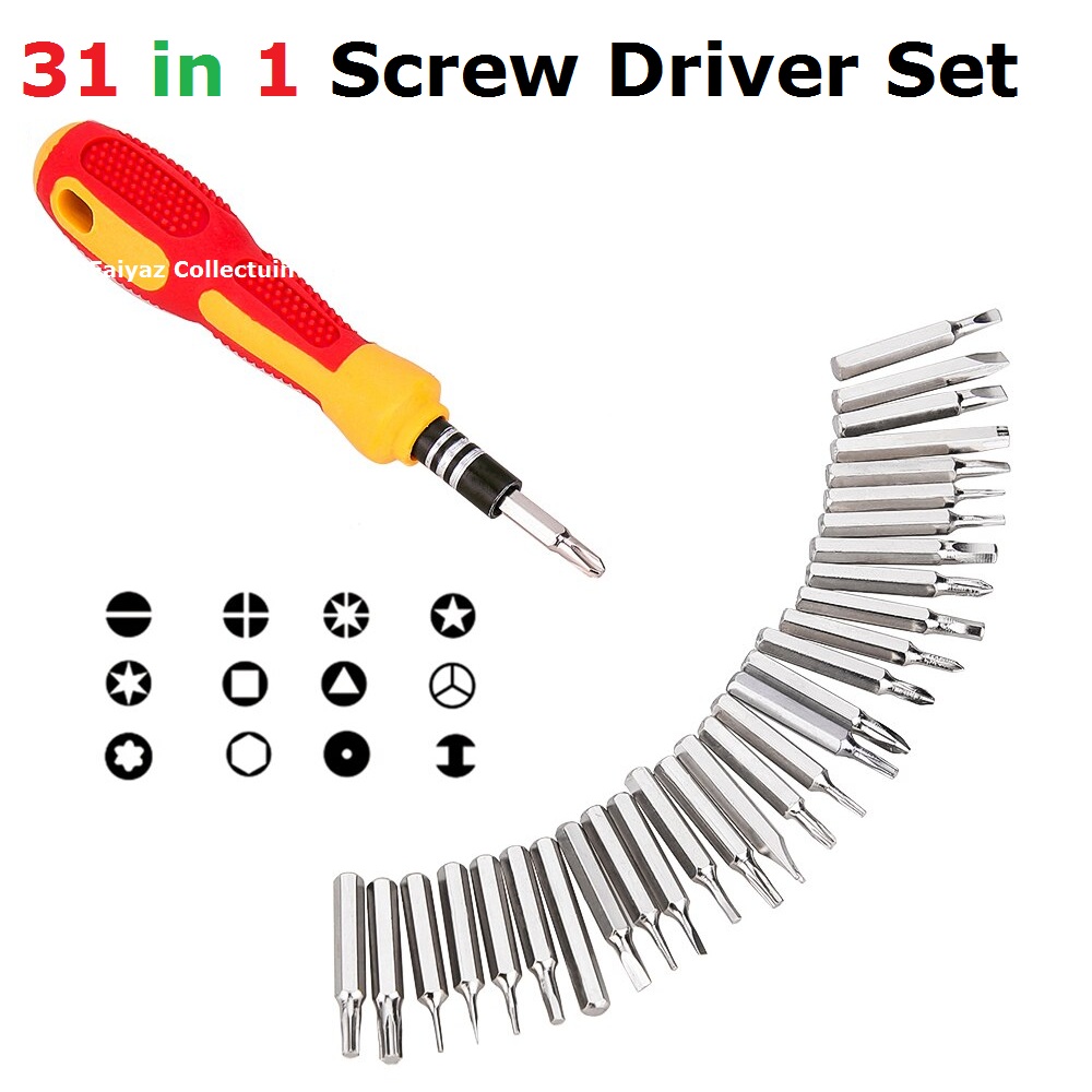 Multi functional 31 in 1 Precision Handle Mini Screw driver set Mobile Phone Watch Laptop Repair Kit Tools Household Accessories Replace 32 in 1