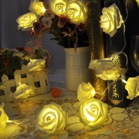 Rose Little lights Flash string lights Bedroom Decoration Flower Battery Lights Party Wedding room Romance Light string