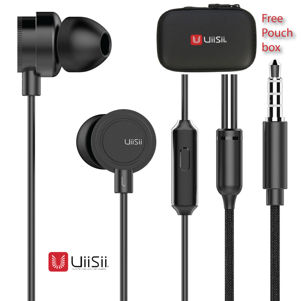 Uiisii HM13 Wired Noise Cancelling Heavy Bass Music In-Ear with Mic Earphone