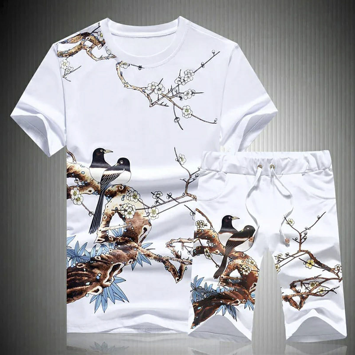 White printed Exclusive Summer Combo T-Shirt & Pant